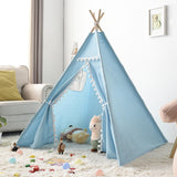 Maxbell Teepee for Kids Hut with Carry Bag Playhouse for Birthday Barbecues Backyard blue