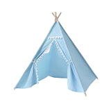 Maxbell Teepee for Kids Hut with Carry Bag Playhouse for Birthday Barbecues Backyard blue