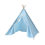 Maxbell Teepee for Kids Hut with Carry Bag Playhouse for Birthday Barbecues Backyard blue