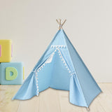 Maxbell Teepee for Kids Hut with Carry Bag Playhouse for Birthday Barbecues Backyard blue