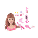 Maxbell Doll Styling Head Toy Makeup Dolls Realistic Doll Toy Set for Teens Children