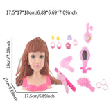 Maxbell Doll Styling Head Toy Makeup Dolls Realistic Doll Toy Set for Teens Children