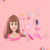 Maxbell Doll Styling Head Toy Makeup Dolls Realistic Doll Toy Set for Teens Children