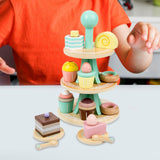 Maxbell Wooden Tea Party Set for Little Girls Kitchen Accessories for Children Girls