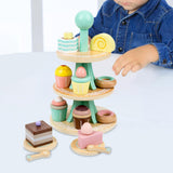 Maxbell Wooden Tea Party Set for Little Girls Kitchen Accessories for Children Girls