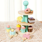 Maxbell Wooden Tea Party Set for Little Girls Kitchen Accessories for Children Girls