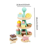Maxbell Wooden Tea Party Set for Little Girls Kitchen Accessories for Children Girls