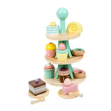 Maxbell Wooden Tea Party Set for Little Girls Kitchen Accessories for Children Girls