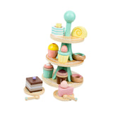 Maxbell Wooden Tea Party Set for Little Girls Kitchen Accessories for Children Girls