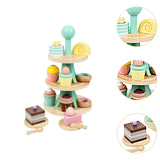 Maxbell Wooden Tea Party Set for Little Girls Kitchen Accessories for Children Girls