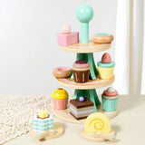 Maxbell Wooden Tea Party Set for Little Girls Kitchen Accessories for Children Girls