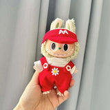 Maxbell Mini 6 inch Doll Clothes DIY Doll Clothes for Age 5-7 8-10 Kids Pendant Doll red