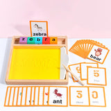 Maxbell Montessori Sand Tray Educational Toys with Cards Pen Sand Tray for Classroom