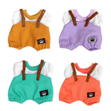 Maxbell 17cm Plush Doll Clothes Soft Dress up Plush Doll Accessories Fashion Cartoon yellow