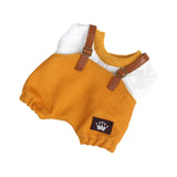 Maxbell 17cm Plush Doll Clothes Soft Dress up Plush Doll Accessories Fashion Cartoon yellow