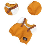 Maxbell 17cm Plush Doll Clothes Soft Dress up Plush Doll Accessories Fashion Cartoon yellow