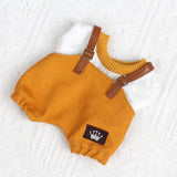 Maxbell 17cm Plush Doll Clothes Soft Dress up Plush Doll Accessories Fashion Cartoon yellow