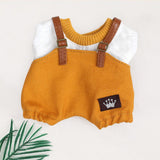 Maxbell 17cm Plush Doll Clothes Soft Dress up Plush Doll Accessories Fashion Cartoon yellow