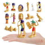 Maxbell 12 Pieces Ancient Egypt Figurines Figure for Desktop Birthday Gift Role Play