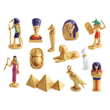 Maxbell 12 Pieces Ancient Egypt Figurines Figure for Desktop Birthday Gift Role Play