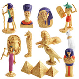 Maxbell 12 Pieces Ancient Egypt Figurines Figure for Desktop Birthday Gift Role Play