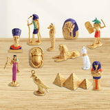 Maxbell 12 Pieces Ancient Egypt Figurines Figure for Desktop Birthday Gift Role Play