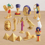 Maxbell 12 Pieces Ancient Egypt Figurines Figure for Desktop Birthday Gift Role Play
