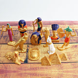 Maxbell 12 Pieces Ancient Egypt Figurines Figure for Desktop Birthday Gift Role Play