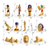 Maxbell 12 Pieces Ancient Egypt Figurines Figure for Desktop Birthday Gift Role Play