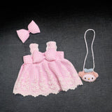 Maxbell Dolls Princess Dress Accs Dolls Dress Suit for 38cm Dolls Thanksgiving Gifts pink
