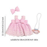 Maxbell Dolls Princess Dress Accs Dolls Dress Suit for 38cm Dolls Thanksgiving Gifts pink