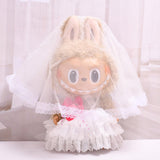 Maxbell Dolls Princess Wedding Dress with Hair Veil Girl Doll Costume for 38cm Dolls