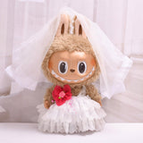 Maxbell Dolls Princess Wedding Dress with Hair Veil Girl Doll Costume for 38cm Dolls