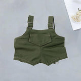 Maxbell 15cm 17cm Plush Doll Clothes Doll Pants Overall Cute DIY Photo Props Fashion green