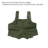 Maxbell 15cm 17cm Plush Doll Clothes Doll Pants Overall Cute DIY Photo Props Fashion green