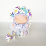 Maxbell 3 Pieces Dolls Dress with Flower Headband Hairpin for 15-17cm Dolls Dress up Violet