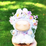 Maxbell 3 Pieces Dolls Dress with Flower Headband Hairpin for 15-17cm Dolls Dress up Violet