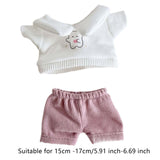 Maxbell Mini 6 inch Doll Clothes Girl Doll Clothes for 15cm 17cm Doll Christmas Gift 2pcs