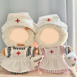 Maxbell Plush Doll Clothes for 20cm Soft Photo Props Doll Clothing Doll Nurse Outfit Pink
