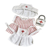 Maxbell Plush Doll Clothes for 20cm Soft Photo Props Doll Clothing Doll Nurse Outfit Pink