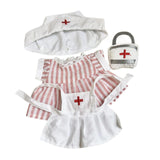 Maxbell Plush Doll Clothes for 20cm Soft Photo Props Doll Clothing Doll Nurse Outfit Pink