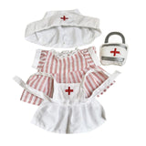 Maxbell Plush Doll Clothes for 20cm Soft Photo Props Doll Clothing Doll Nurse Outfit Pink