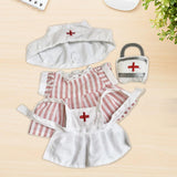 Maxbell Plush Doll Clothes for 20cm Soft Photo Props Doll Clothing Doll Nurse Outfit Pink