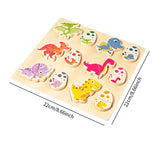 Maxbell Wood Puzzles for Toddlers 1-3 Boards Toys Dinosaur Matching Puzzles