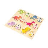 Maxbell Wood Puzzles for Toddlers 1-3 Boards Toys Dinosaur Matching Puzzles