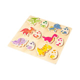 Maxbell Wood Puzzles for Toddlers 1-3 Boards Toys Dinosaur Matching Puzzles