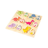 Maxbell Wood Puzzles for Toddlers 1-3 Boards Toys Dinosaur Matching Puzzles