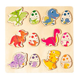 Maxbell Wood Puzzles for Toddlers 1-3 Boards Toys Dinosaur Matching Puzzles