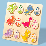 Maxbell Wood Puzzles for Toddlers 1-3 Boards Toys Dinosaur Matching Puzzles