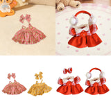 Maxbell Doll Clothes 38cm Fashion Plush Doll Accessories Costumes Soft Doll Outifits pink and hair clips